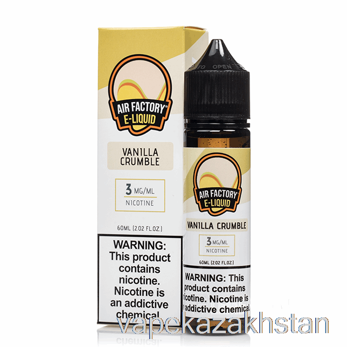 Vape Kazakhstan Vanilla Crumble - Air Factory - 60mL 0mg
